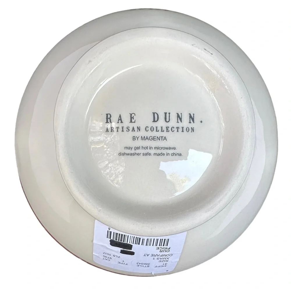 Rae Dunn SNACK Bowl Red White Polka Dot Christmas Valentine’s Day NWT 2017 OG